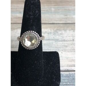 Pandora Sterling LEGACY Clear CZ Halo Stackable Ring Size 5.75